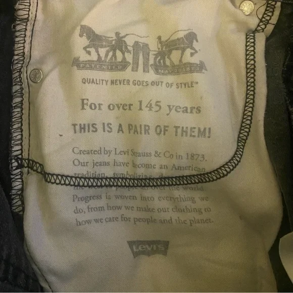 Levi's 512 Black Slim Jeans GUC 34x34 - Picture 4 of 7